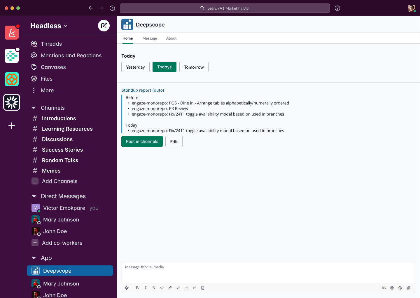 Automated Daily Standup